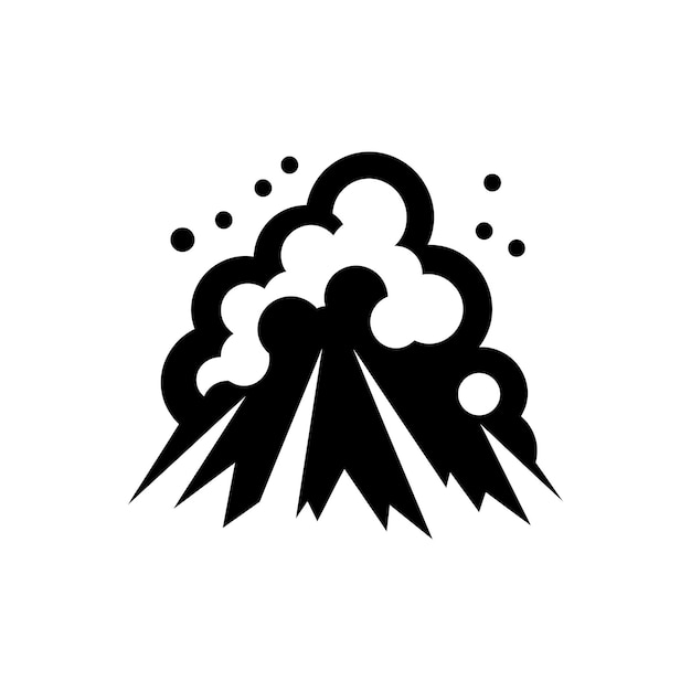 La avalancha se estrella Icono Ilustración vectorial simple