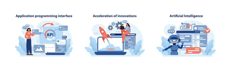 Vector los avances del negocio digital integrando apis impulsando la innovación y aprovechando el