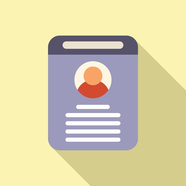 Avatar diseño icono vector plano Botón interfaz Dirección negocio
