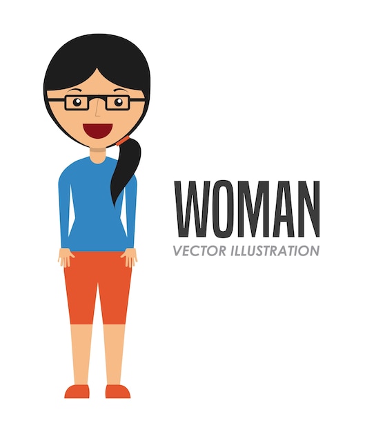 avatar de diseño de mujer, gráfico de vector ilustración eps10