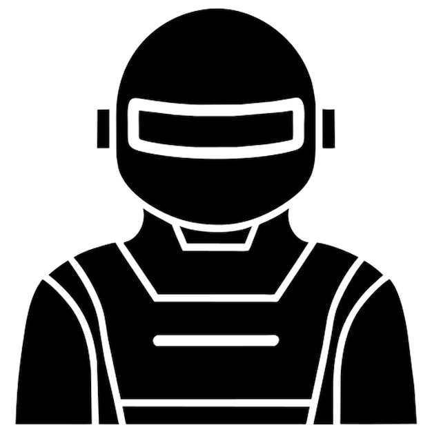 un avatar de un explorador espacial futurista en un traje de alta tecnología y un icono de casco