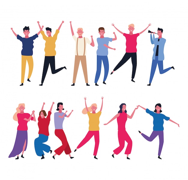 El avatar de la gente bailando