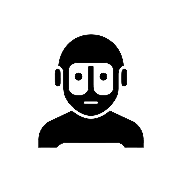El avatar del icono del robot