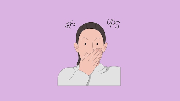 Vector avatar ilustración upssss