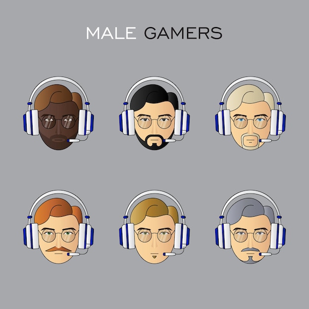 Avatar de jugadores masculinos con gafas