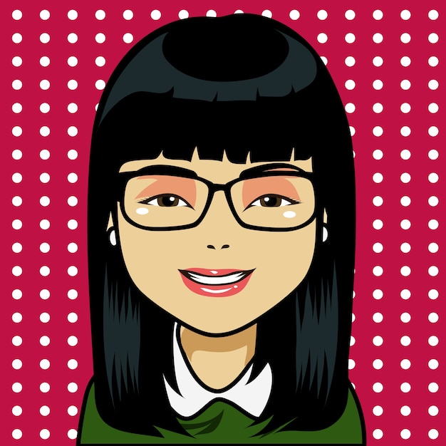 Avatar mujer con gafas
