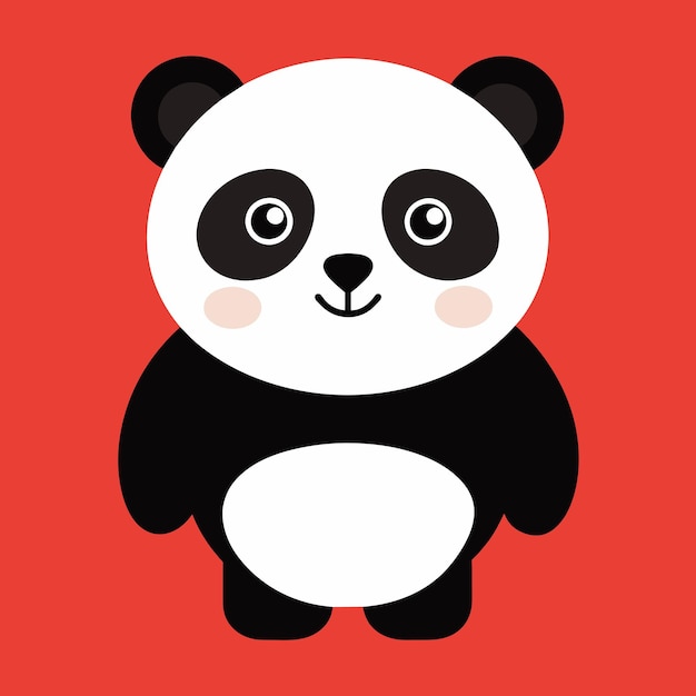 El avatar del oso panda es una ilustración de dibujos animados de arte vectorial.