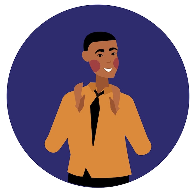 Vector avatar plano de un hombre