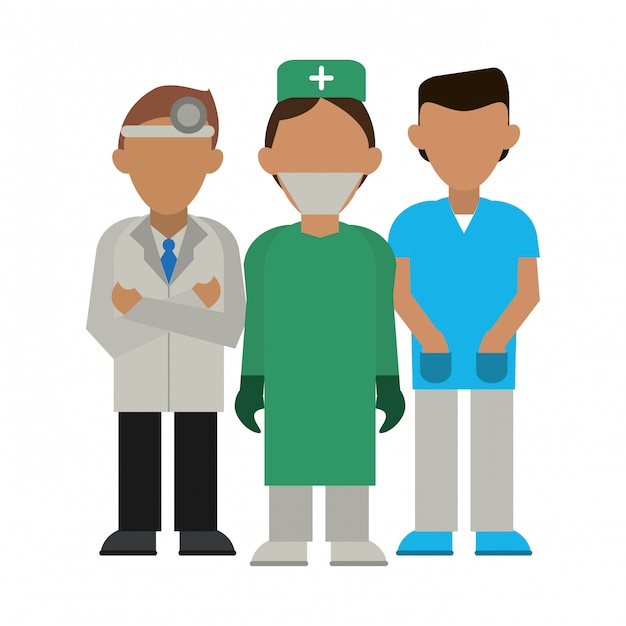 Avatar de trabajo en equipo medico