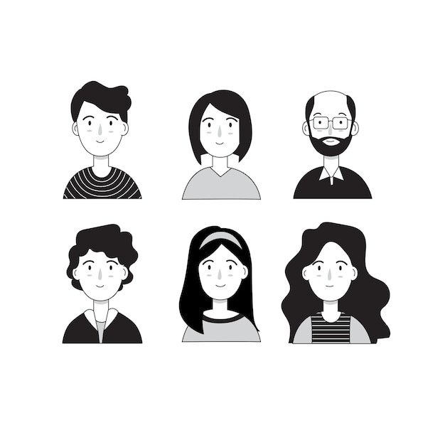 Vector avatares de personajes