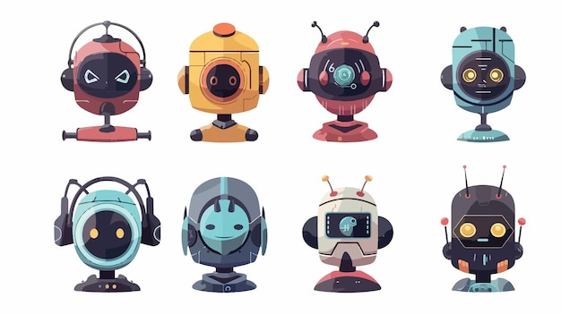 Avatares de robots profesionales para retratos en las redes sociales