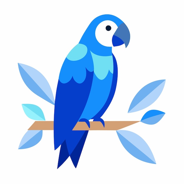 un ave azul en una rama con un pájaro azul en ella