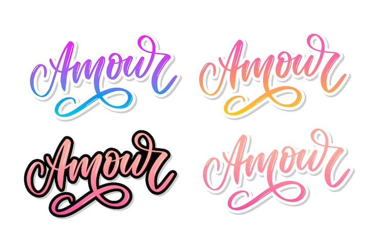 Vector aventura amorosa. vector de letras escritas a mano con flores dibujadas a mano
