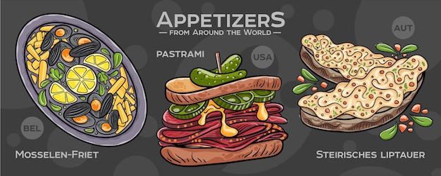 Una aventura gourmet mundial con una variedad de platos pequeños de renombre