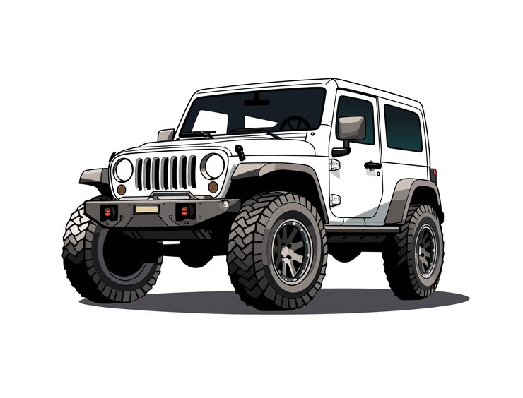 Aventura moderna fuera de la carretera suv ilustración vectorial