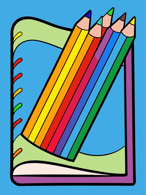 Aventuras artísticas Lápiz de colores Páginas de libros para la exploración creativa