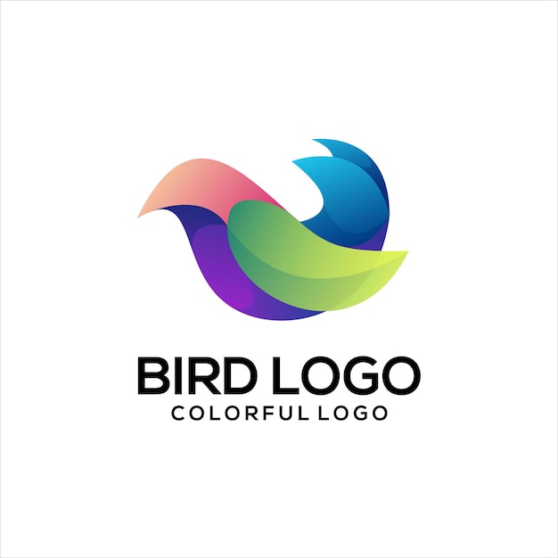 Aves logo colorido degradado abstracto