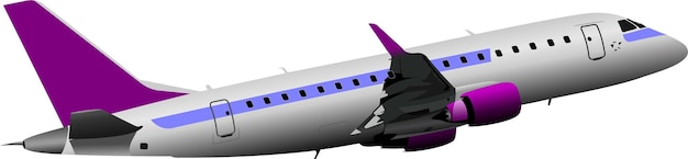 Vector avión en el aire ilustración vectorial