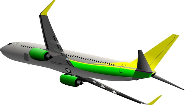 Avión en el aire Vector 3d ilustración