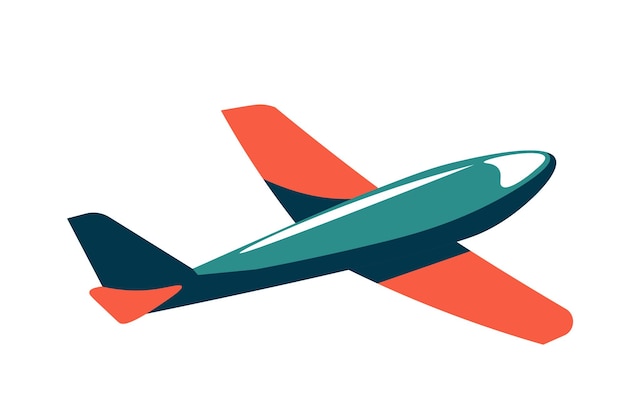 Avión de colores en el vector de vuelo