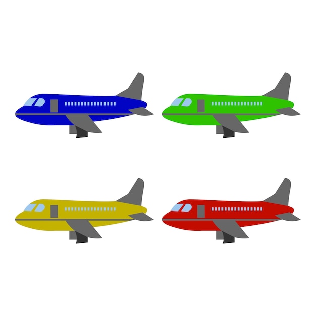 Avión colorido clipart vector