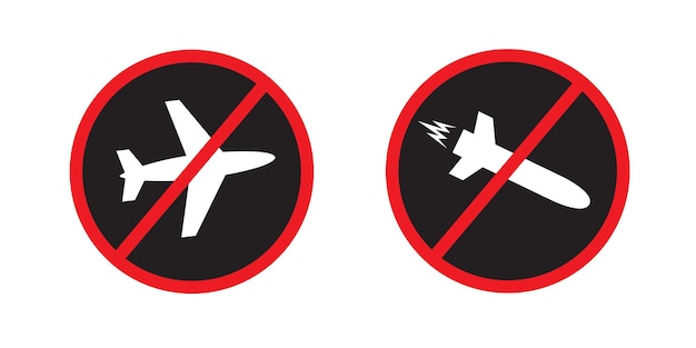 El avión de combate y el cohete de misiles están prohibidos.