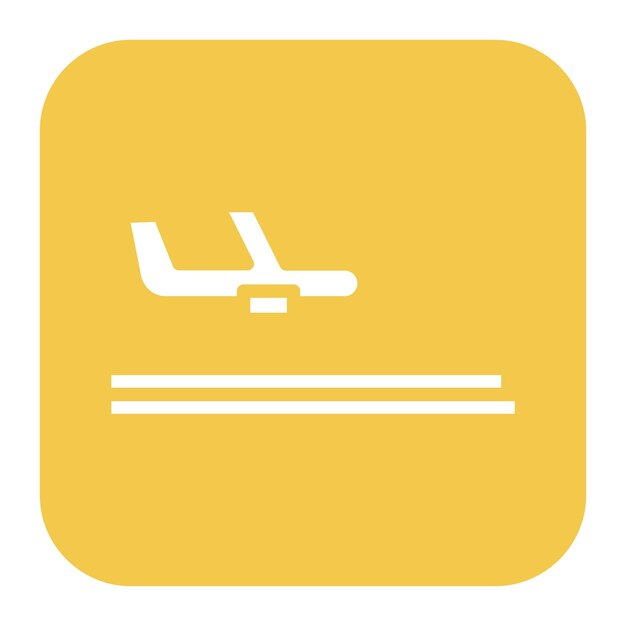 un avión con un fondo amarillo que tiene un logotipo en él