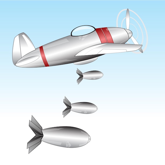 Avión lanza bombas