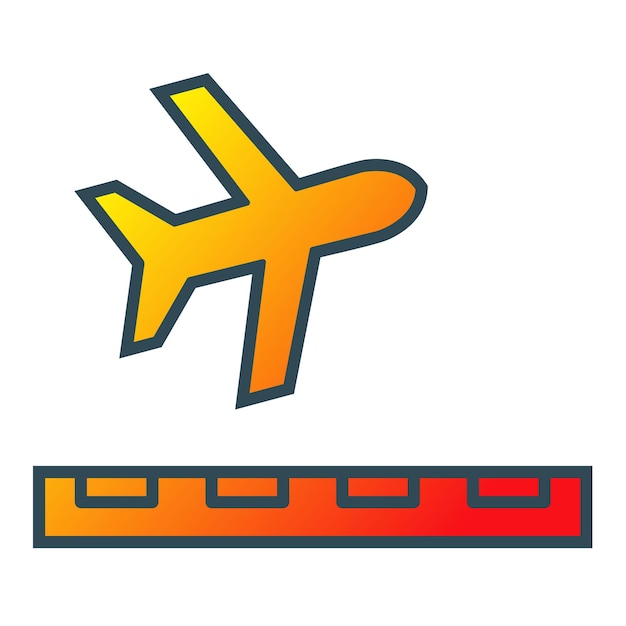 un avión naranja con una imagen de un avión en la parte superior