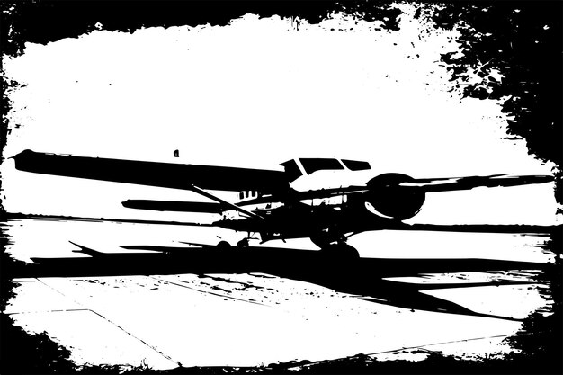 Vector avión negro grungy ilustración vectorial de textura negro y blanco textura para el fondo