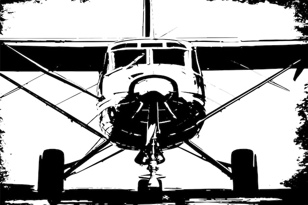 avión negro grungy ilustración vectorial de textura negro y blanco textura para el fondo