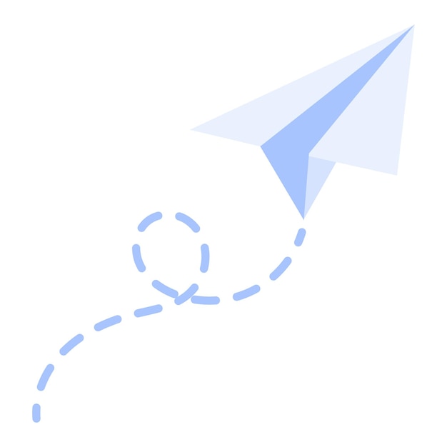 Avión de papel de origami azul. Concepto de boda y día de San Valentín.