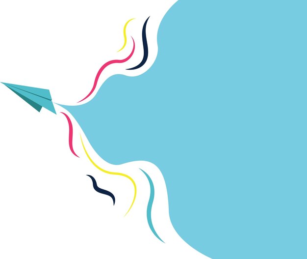 Avión de papel vectorial