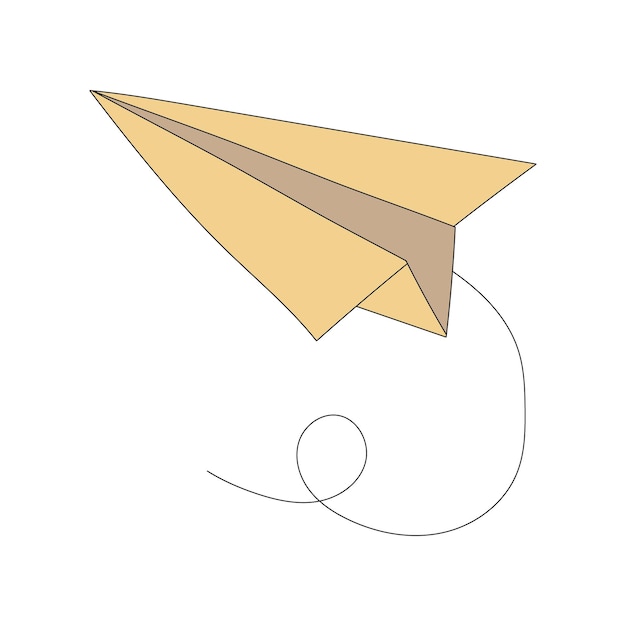 Avión de papel en vuelo