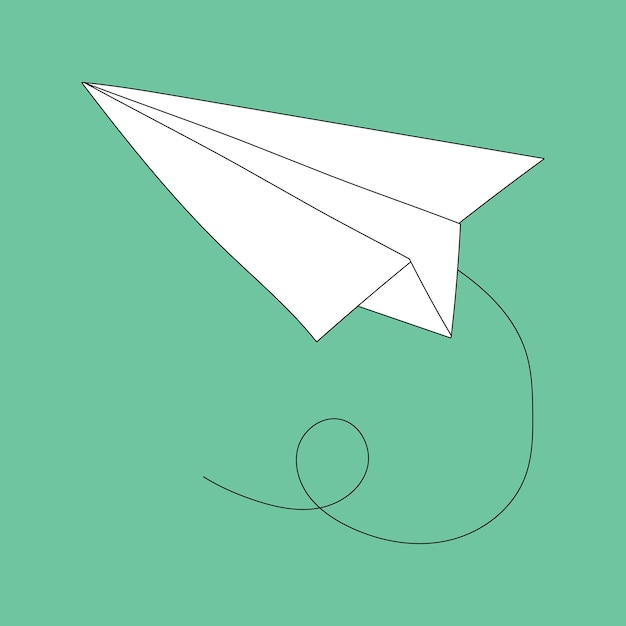 Avión de papel en vuelo