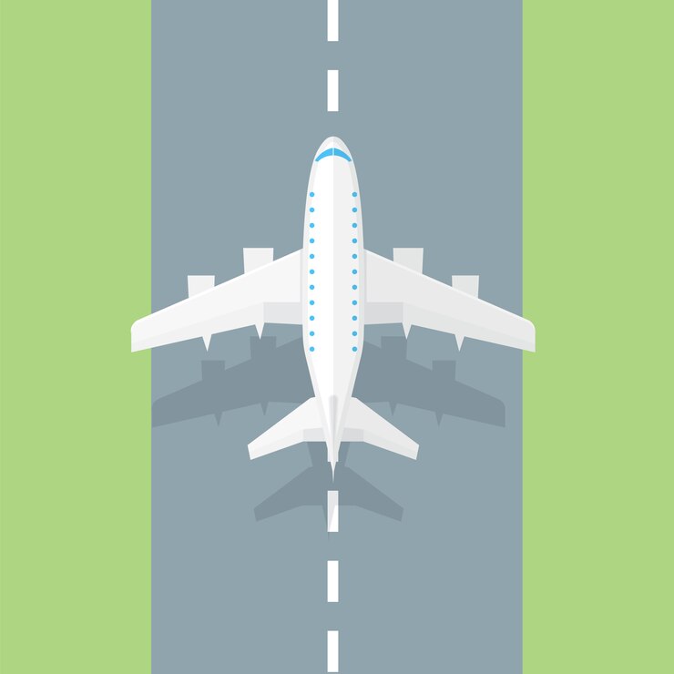 Avión de pista. Icono de moda de avión