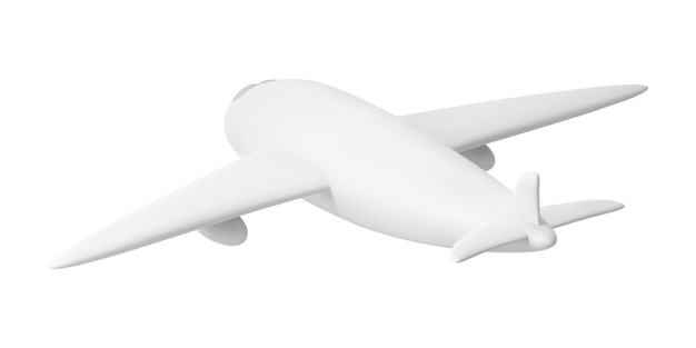 Avión realista 3d aislado sobre fondo blanco Ilustración vectorial
