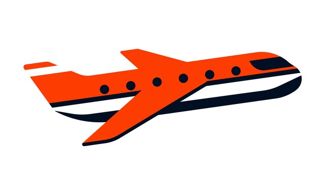 Avión rojo aislado en blanco