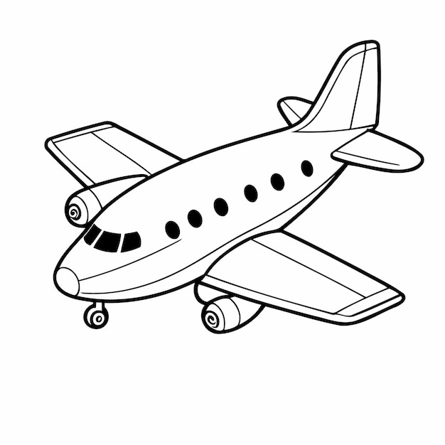 Vector un avión simple para niños pequeños.