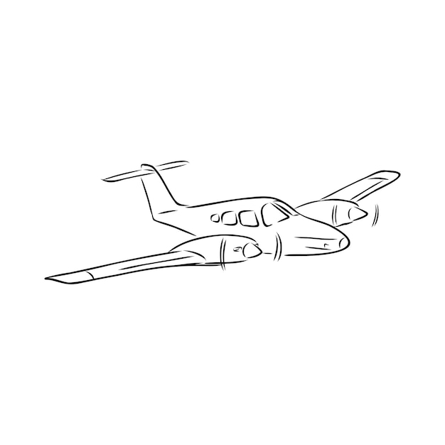 Avión de un solo motor ligero con piloto vuela con el telón de fondo de un paisaje abstracto