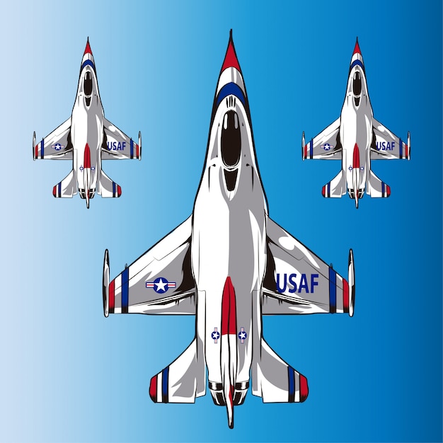 Vector avion usaf fuerza americana