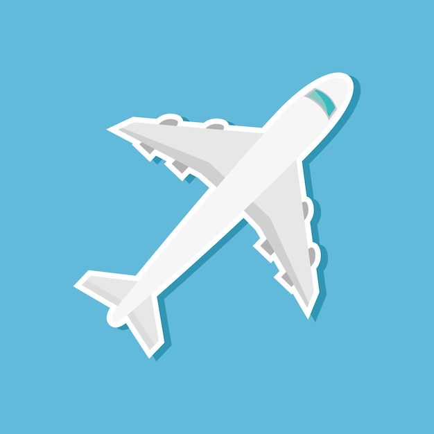 Avión volando aislado icono vector ilustración diseño