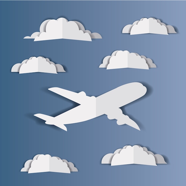 avión volando con cloudscape