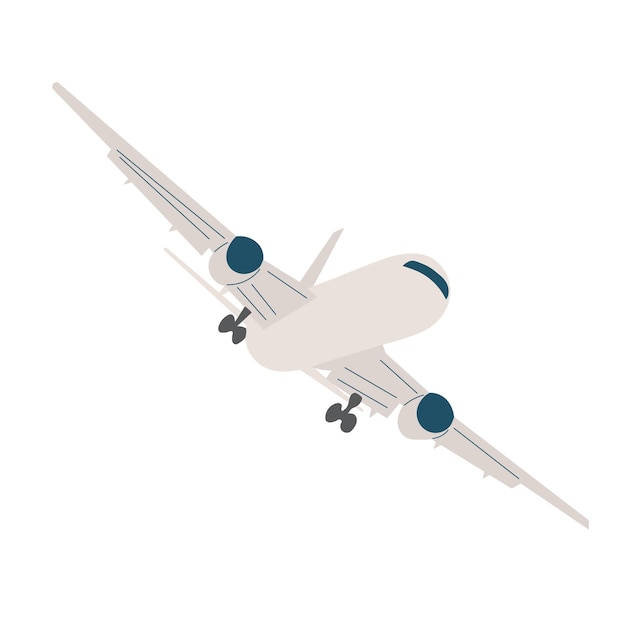 avión volando en vector de estilo plano