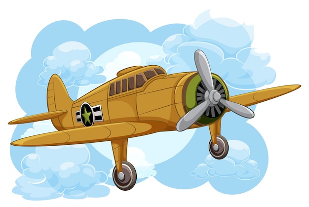 Aviones antiguos clásicos volando en el cielo