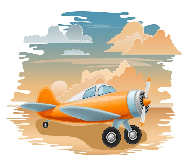 aviones retro aviones vintage aviones viejos aviones ilustración vectorial