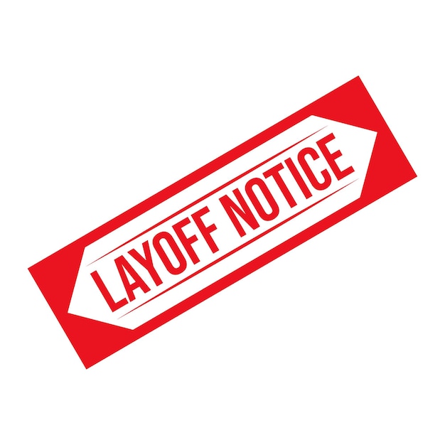 Aviso de despido Timbre de goma Diseño Arte Ilustración