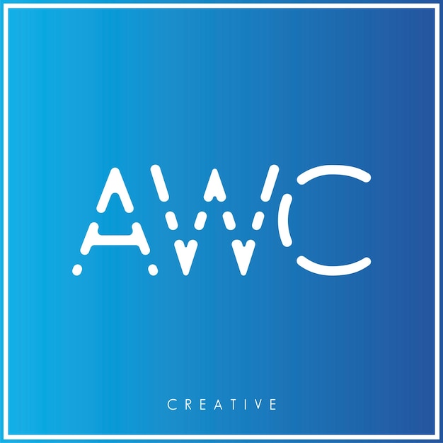AWC Creative Vector Latter Diseño del logotipo Mínimo Logotipo Latter Ilustración vectorial premium Monograma