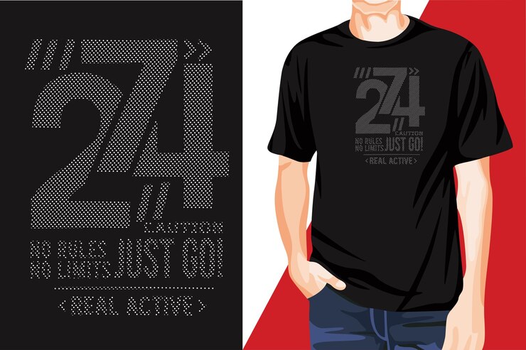 Awesome EyeCatchy Twenty Four Typography Camiseta Cofre Diseño de impresión