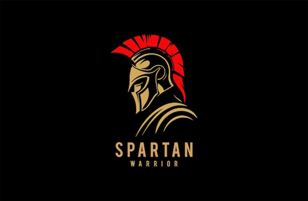 Awesome vector espartano diseño de logotipo de lujo premium
